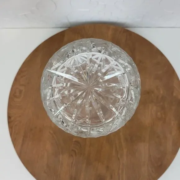 Vintage Antique American Brilliant Crystal Clear Cut Glass Pitcher 9.5" - Picture 2 of 10